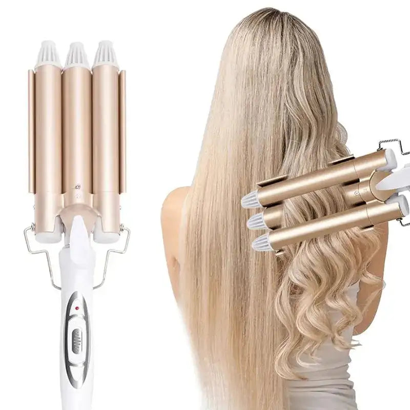 Electric Triple Barrel Curling Iron - Mirelle